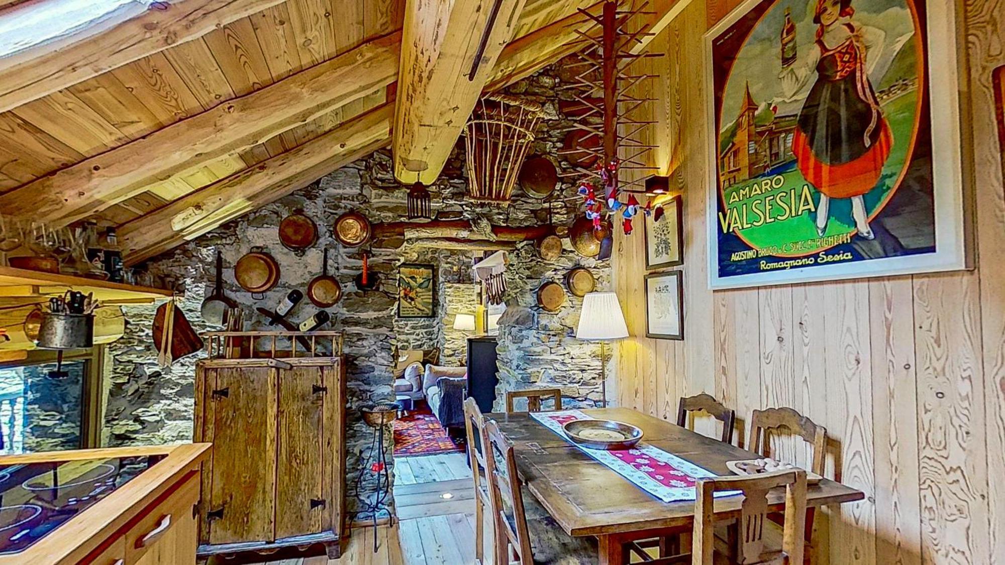 Villa Ca' Scocc, Antica Casa Di Montagna In Valsesia Mollia Exterior foto